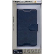 2170Z5COM [Xperia Z5 Compact SO-02H用 ケース 薄型手帳 SLIM FLAT CASE ネイビー]