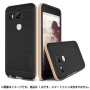 Nexus 5X用 High Pro Shield PCバンパー×ヘアラインTPUハイブリッドケース シャインゴールド