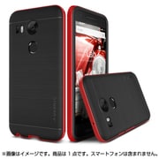 Nexus 5X用 High Pro Shield PCバンパー×ヘアラインTPUハイブリッドケース クリムゾンレッド