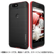 Nexus 6P用 High Pro Shield PCバンパー×ヘアラインTPUハイブリッドケース クリムゾンレッド