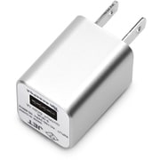 リバーシブルUSBポートAC充電器 1A シルバー PG-RAC10A03SV