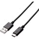 USB2.0ケーブル A-Cタイプ USB2.0正規認証品 2.0m ブラック U2C-AC20NBK