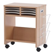 木製収納ワゴン 傾斜棚付 ナチュラル SHTKWG-NA