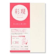 彩現 メニュー POP用紙 パルパー ホワイト A4 20枚入り 1741998