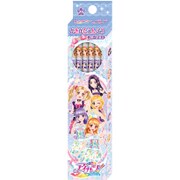 かきかたえんぴつ 2B 六角軸 紙箱 アイカツ！ 12本入 [キャラクターグッズ]