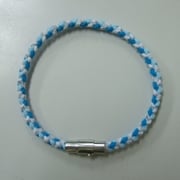 Fita BRAID IV ブレイド4 ブレスレット [Mサイズ スカイブルー・白・水]