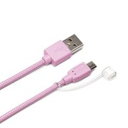microUSBコネクタUSBタフケーブル 1.5m ピンク PG-MC15M03PK