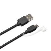microUSBコネクタUSBタフケーブル 2.0m ブラック 充電専用 PG-MC20M01BK