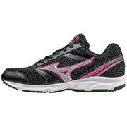 K1GA160104 [MAXIMIZER 18（W） ランニングシューズ レディース ブラック×シルバー×ピンク 24.0cm]