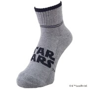 32JX5W1005 [STAR WARS 限定ソックス メンズ 杢グレー×ブラック 25-27cm]