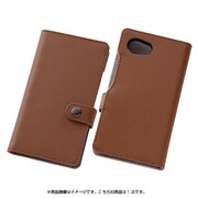 AQUOS Compact SH-02H/Disney Mobile DM-01H/AQUOS Xx2 mini用 シンプルブックレザーケース 合皮 ブラウン RT-AQH2LBC6/BR