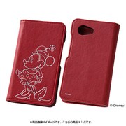 AQUOS Compact SH-02H/Disney Mobile DM-01H/AQUOS Xx2 mini用 ディズニー・ホットスタンプ・ブックレザーケース 合皮 ミニー RT-DAQH2I/MN