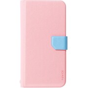 5.2インチまでのスマートフォン用 ミラー付 マルチケース ライトピンク/裏地ライトブルー OWL-CVMU01M-LPLB
