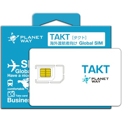 TAKT（タクト） [海外渡航者向けグローバルSIMカード（標準/micro/nano 3サイズ対応）]