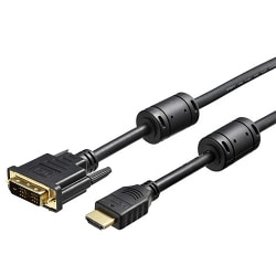 HDMIケーブル DVI変換モデル コア付 5.0m ブラック BSHDDV50BK