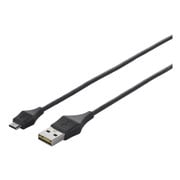 どっちもUSB2.0ケーブル A to microB 0.2m ブラック BSUAMBDU202BKA