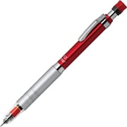 シャープペン 芯が折れないシャープペンシル デルガード タイプLX 0.5mm ノック式 金属グリップ 本体色:レッド P-MA86-R
