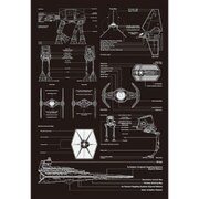 ポステッカー STAR WARS(スター・ウォーズ) 設計図 [キャラクターグッズ]