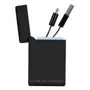 USB充電 データ転送ケーブル microB収納式 ブラック GH-UCRMBR-BK