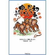 2016年 申年 お年玉付年賀はがき4枚 カジュアルカラー TH629