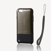 PM-A15TSP03 [iPhone 6/6s用TOUGHSLIMケース premium カーボン調 ブラック]
