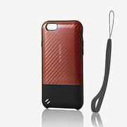 PM-A15TSP04 [iPhone 6/6s用TOUGHSLIMケース premium カーボン調 レッド]