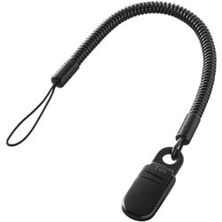 P-STCP70BK [スマートフォン用ストラップ クリップ 樹脂 70cm ブラック]