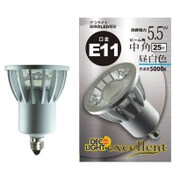 LED電球 E11口金 白色 605lm 中角 LDR6N-M-E11