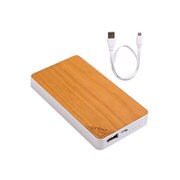 モバイル充電器 天然木使用 5000mAh チェリーウッド Contour コントゥア
