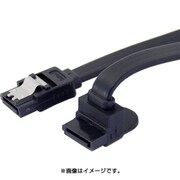 SATA 3.0規格 スタンダードケーブル ストレート-上L 20cm ブラック OWL-CBSAT3-SLT20BK