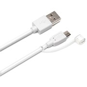 2.4A出力対応 microUSB充電ケーブル 0.5m ホワイト PG-MC05M05WH