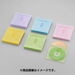 Blu-ray/CD/DVD対応 不織布ケース 両面収納 タイトルカード付 60枚入 120枚収納 5色アソート CCD-NIWB120ASO