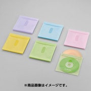 Blu-ray/CD/DVD対応 不織布ケース 両面収納 タイトルカード付 30枚入 60枚収納 5色アソート CCD-NIWB60ASO