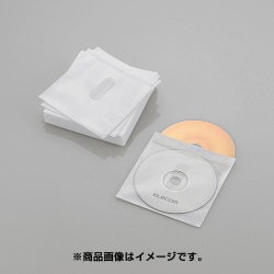 Blu-ray/CD/DVD対応 不織布ケース 両面収納 タイトルカード付 30枚入 60枚収納 ホワイト CCD-NIWB60WH