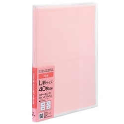カラーポケットアルバム L判 40枚収納 ピンク アカ-PCL-40-P