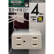 雷ガード付4個口クワトロタップ ホワイト Y02QK400WH
