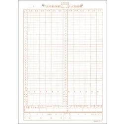 年次有給休暇一人別台帳 4月始まり B5サイズ 30枚入 労務 7-1