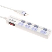 00-1138 ブレーカー雷ガード付き節電タップ 4個口 2m HS-T1138W