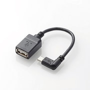 タブレット用OTGケーブル 逆L字 microB-Aメス変換 USB2.0 ブラック 0.1m TB-MAEMCBR010BK