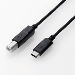 USB2.0ケーブル C-Bタイプ 認証品 3A出力 0.5m ブラック U2C-CB05NBK