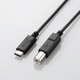 USB2.0ケーブル C-Bタイプ 認証品 3A出力 2.0m ブラック U2C-CB20NBK