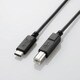 USB2.0ケーブル C-Bタイプ 認証品 3A出力 4.0m ブラック U2C-CB40NBK