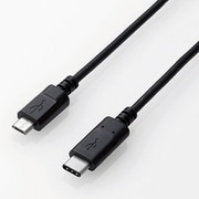 USB2.0ケーブル C-microBタイプ 認証品 3A出力 2.0m ブラック U2C-CMB20NBK