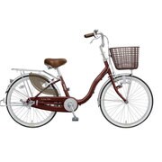 シティサイクル Tea Time(ティータイム) 22型 変速なし エンジ系メタリック BAA基準適合 TT22F2