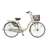 シティサイクル Curl-alumi(カール) 26型 変速なし 白系白パール オートライト仕様 BAA基準適合 CUALP26F2