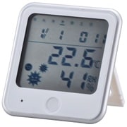 インフルエンザ熱中症注意機能付き 温湿度計 白 TEM-300-W