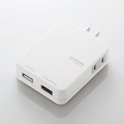 モバイルUSBタップ コンパクトタイプ USBメス×2 ホワイト MOT-U03-2122WH