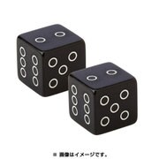 バルブキャップ ダイス ブラック 2個入 OT-FR-012