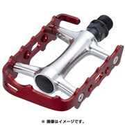 ペダル COLOR SIMPLE PEDAL シルバー/レッド PD-WG-214