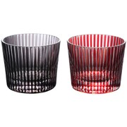 グラスワークス 冷酒杯 オーロラ 120cc 赤 黒 ペア GW6000-2213